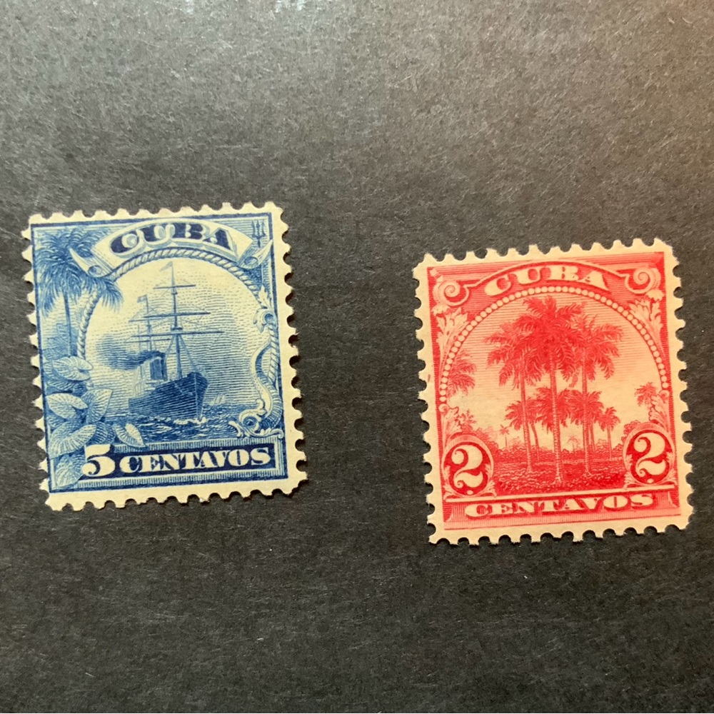 1899 CUBA Postage Stamps 2 count Lot